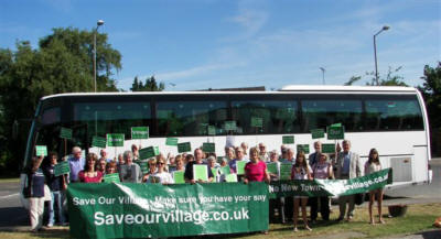 Photo opportunity outside the shops in Elsenham